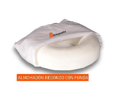 ALMOHADON REDONDO CON FUNDA ANTIESCARAS